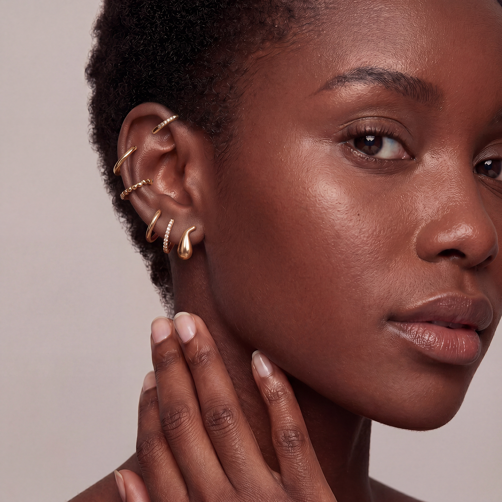 Ear cuff collection in silver and gold, Essential Signature Lumière Prime editions